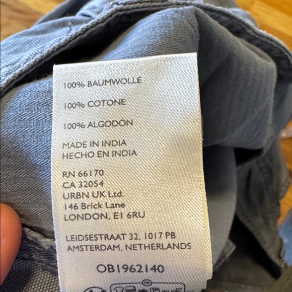 Free People Light Blue/ grey Cleo Washed Chino Pants size 12 - Picture 15 of 17